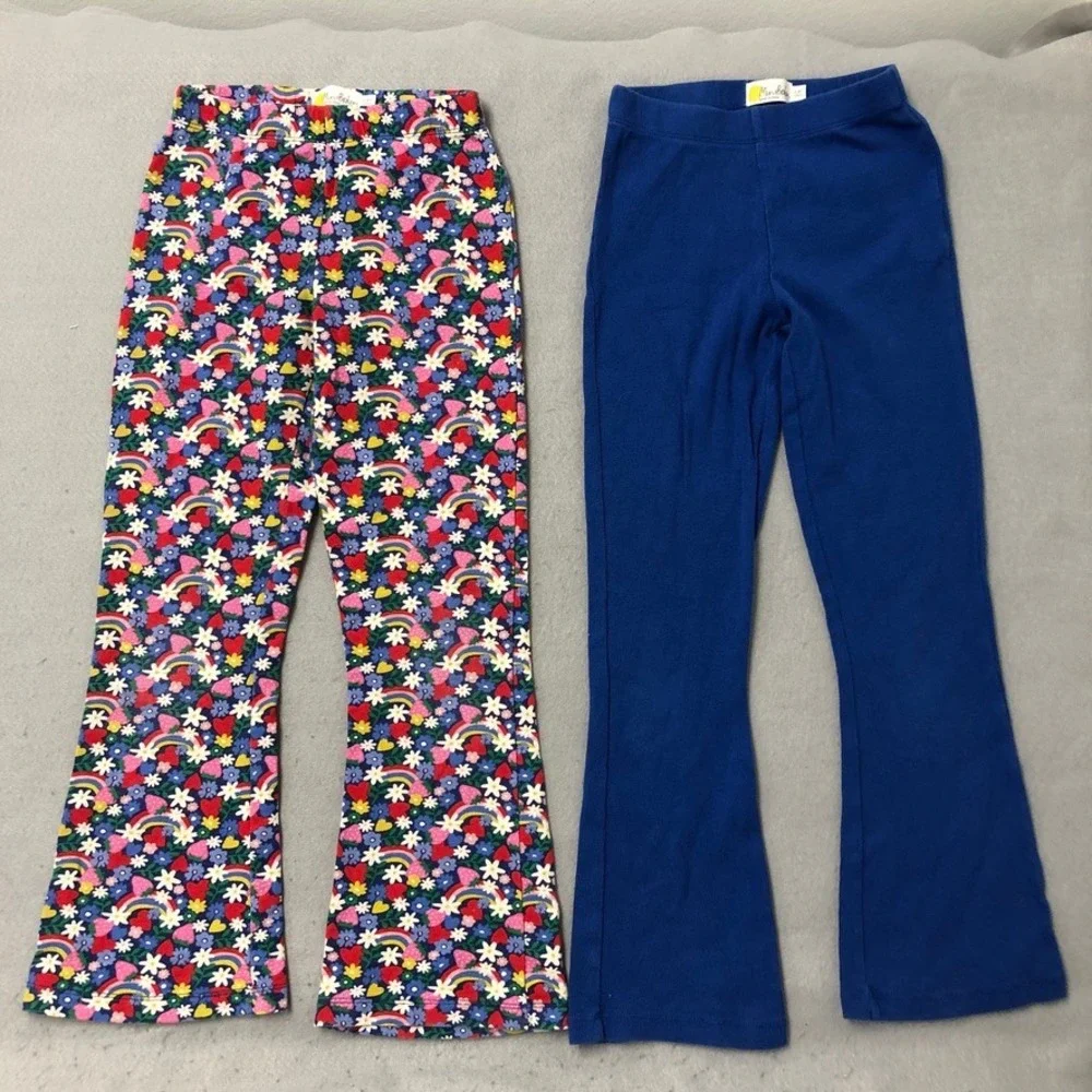 Mini Boden Clothing Lot Girls 7-8 Kids Multicolor Striped Lace Velvet Leggings‎